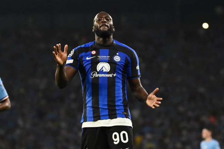 Romelu Lukaku con la maglia dell'Inter