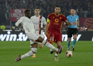 Tomori e Pellegrini in Roma-Milan