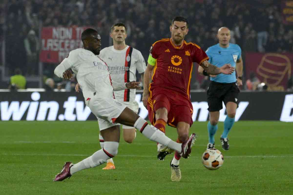 Tomori e Pellegrini in Roma-Milan