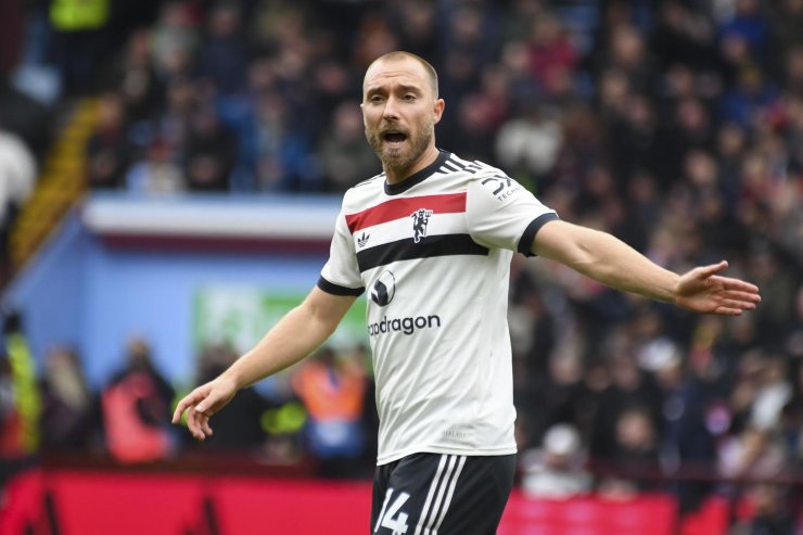 Eriksen in campo con lo United 