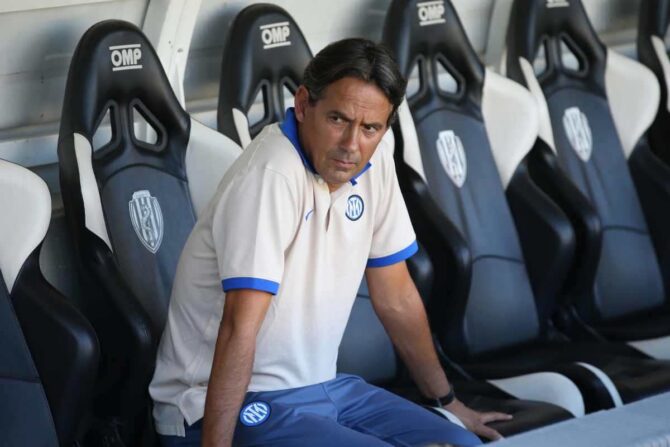 Simone Inzaghi in panchina