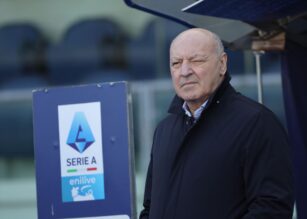 Beppe Marotta con uno sguardo pensieroso