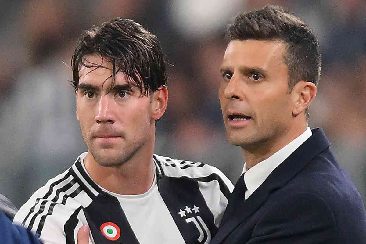 Vlahovic insieme a Thiago Motta