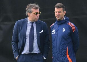 Giuntoli e Thiago Motta a colloquio