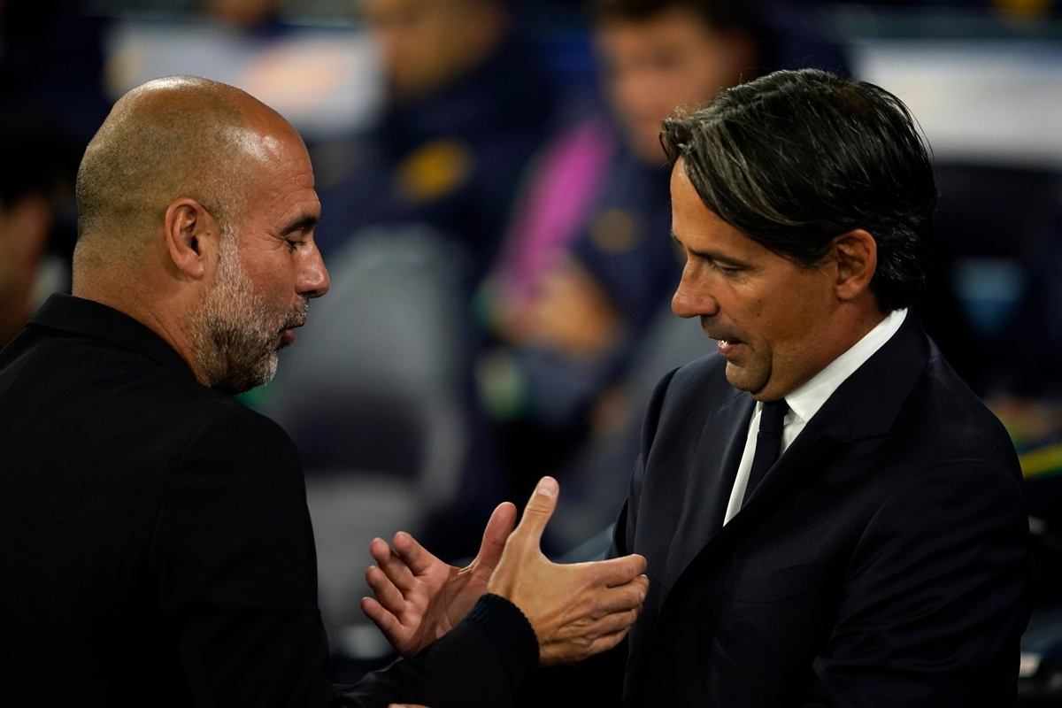 Pep Guardiola e Simone Inzaghi